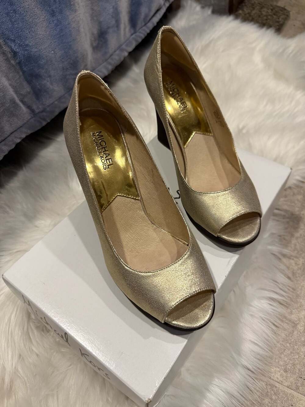 New Gold Wedge Michael Kors women shoes 8